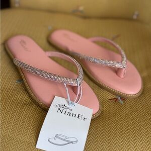 Pink Rhinestone Women's Sandals